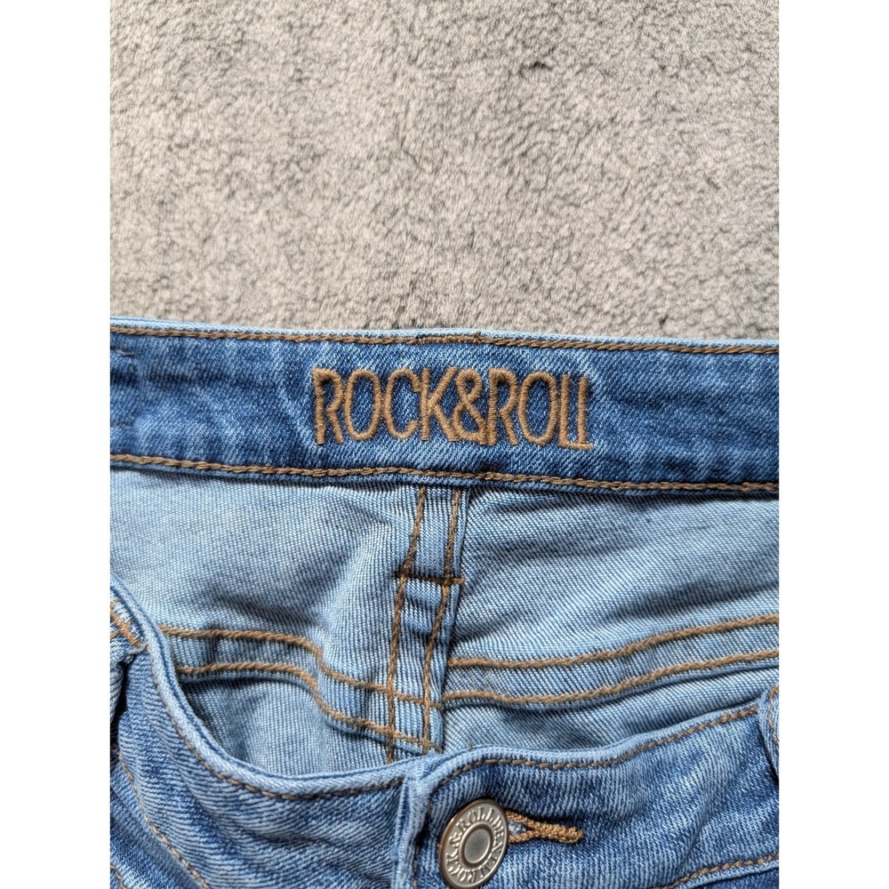 Rock & Roll Denim Button Fly Flare Jeans Women's Size 30 Medium Wash - Picture 3 of 13